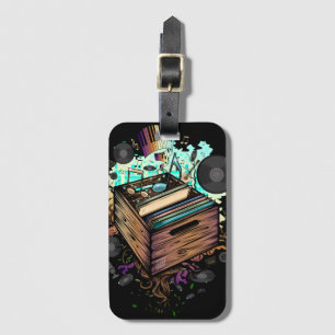 Vinyl Crate Music Luggage Tag