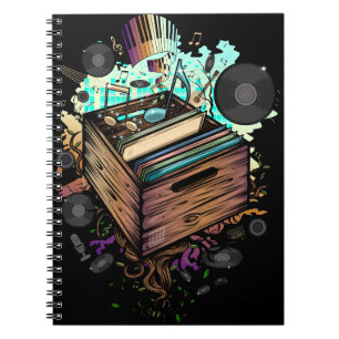 Vinyl Crate Music Notebook