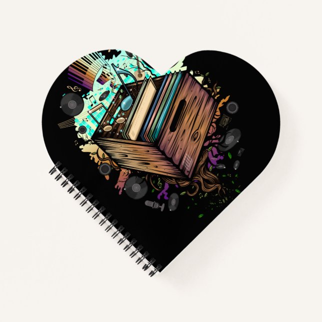Vinyl Crate Music Notebook (Front)
