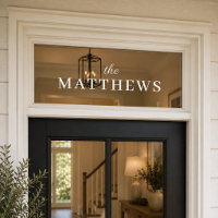 Vinyl Decal | Custom Family Name Front Door Cling