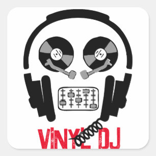 Vinyl DJ Square Sticker