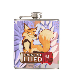 Vinyl Flask 6oz : Trust Me (light purple)