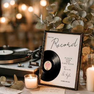 Vinyl for the record Wedding Guestbook sign