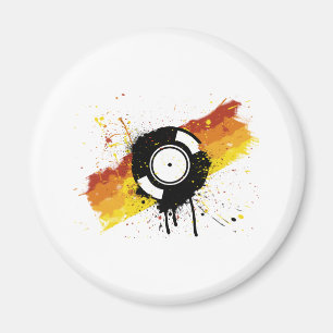 Vinyl Graffiti - DJ record DJing DJs Disc Jockey Magnet