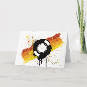 Vinyl Graffiti - DJ record DJing DJs Disk Jockey Card