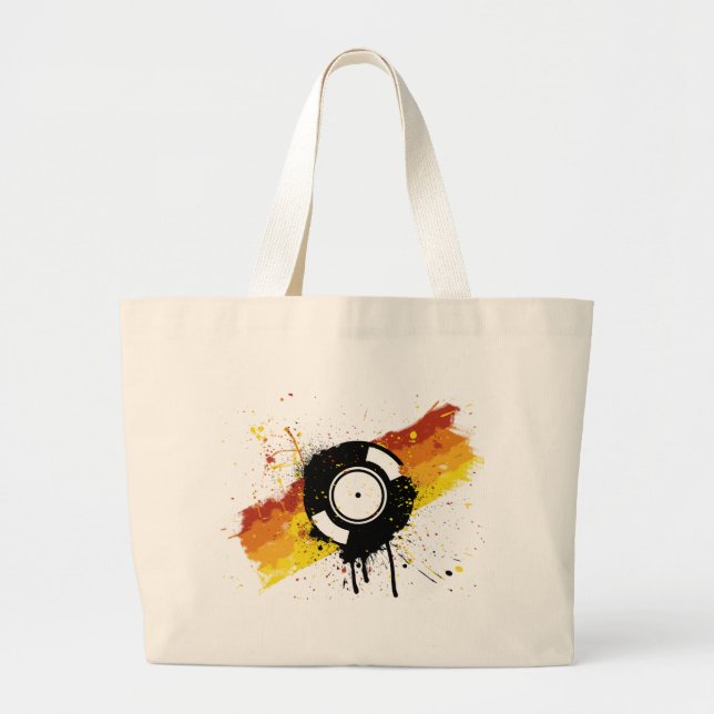Vinyl Graffiti Large Tote Bag (Front)