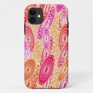 "Vinyl Jazz" abstract - orange, fuchsia, pink Case-Mate iPhone Case