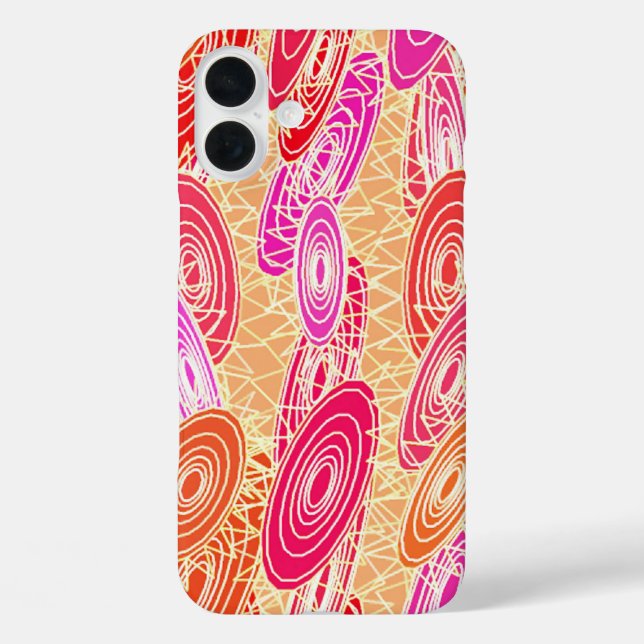 "Vinyl Jazz" abstract - orange, fuchsia, pink Case-Mate iPhone Case (Back)