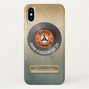 Vinyl Junkie - And Proud of It :: with name Case-Mate iPhone Case