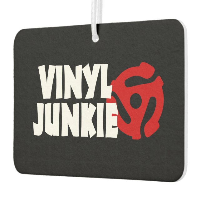 Vinyl Junkie Car Air Freshener (Left)