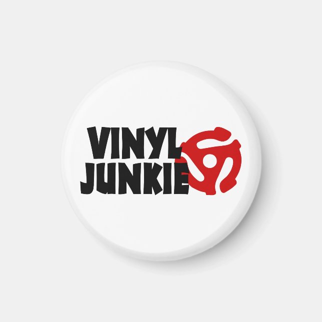 Vinyl Junkie Magnet (Front)