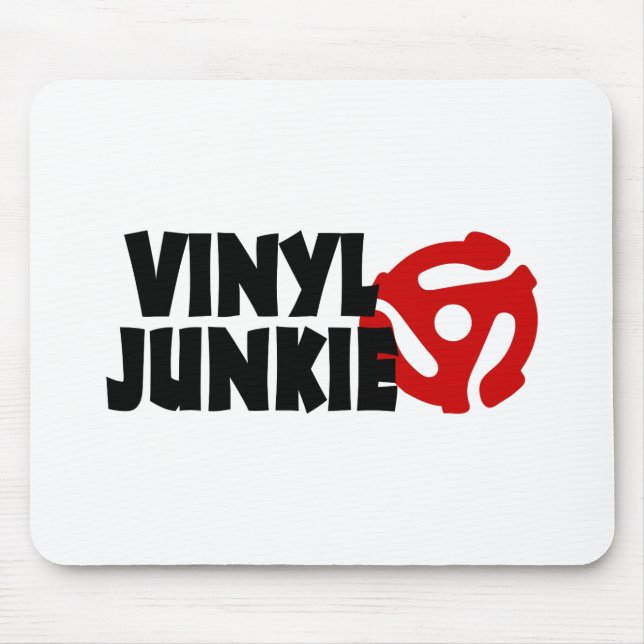 Vinyl Junkie Mouse Pad (Front)