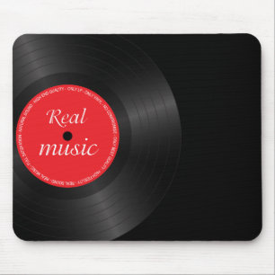 Vinyl long play disc mouse pad