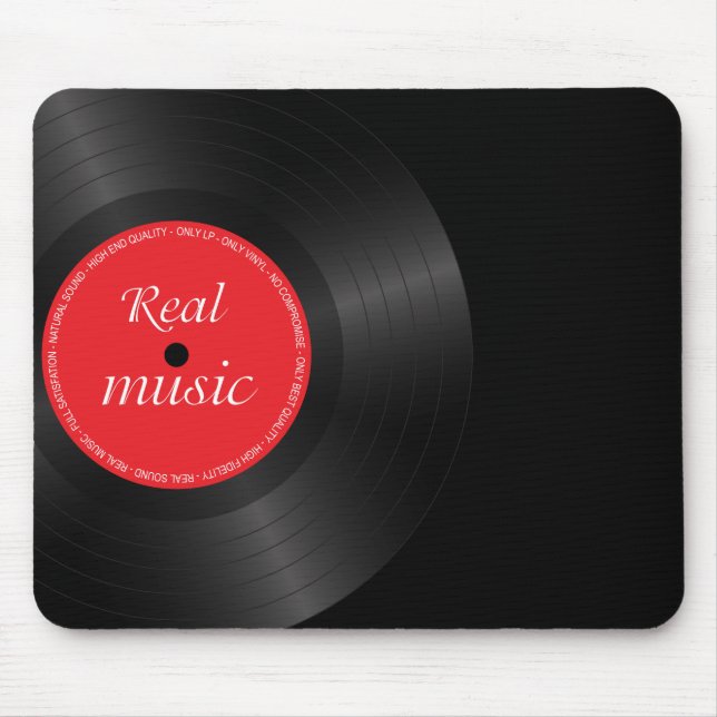 Vinyl long play disk mouse pad (Front)