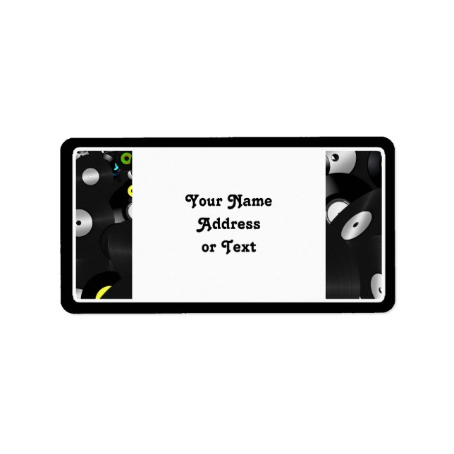 Vinyl-Look LP Record Label (Front)