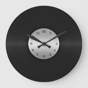 Vinyl-Look LP Record Large Clock