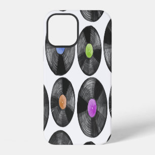 Vinyl LP Records Retro Illustration iPhone 12 Case