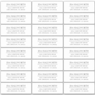 Vinyl Modern Black & White Return Address