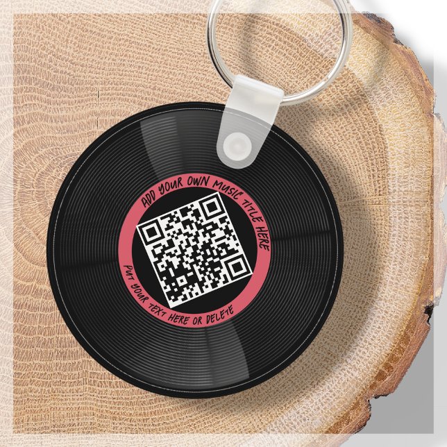 Vinyl | Musician DJ | QR Code  Key Ring (Creator Uploaded)
