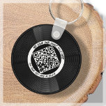 Vinyl | Musician DJ | QR Code  Key Ring<br><div class="desc">Introducing our customisable vinyl LP style QR Code keychain- the perfect accessory for the music professional! This keychain features a sleek vinyl LP record in black and white, along with a QR code that can be linked to your own music. With our "personalise" feature, you can generate your own unique...</div>