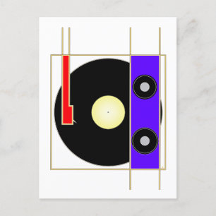 Vinyl Player Postcard