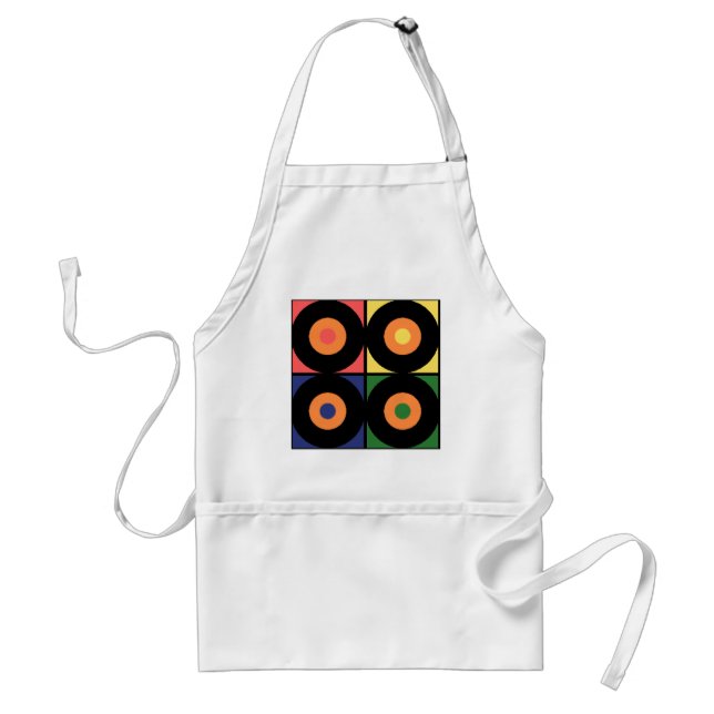 Vinyl Pop Art Standard Apron (Front)