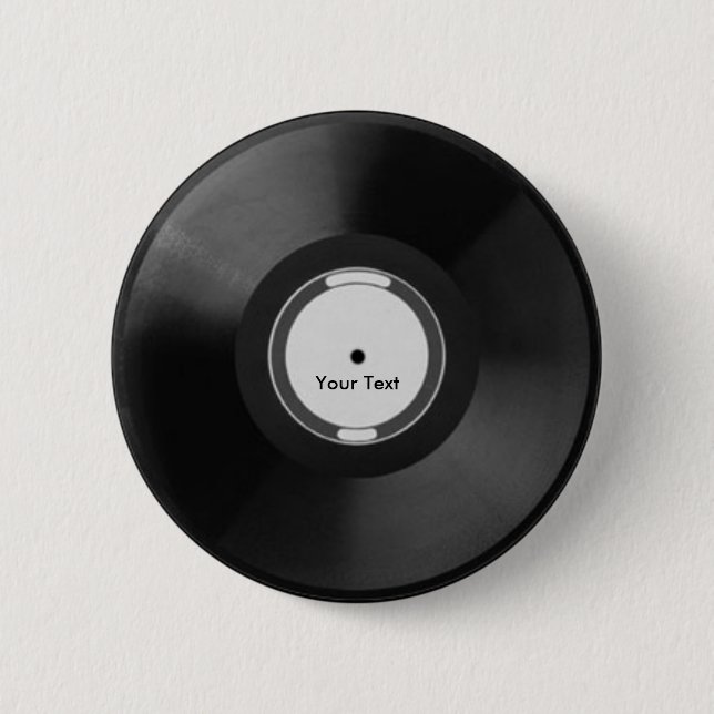 Vinyl.Record 6 Cm Round Badge (Front)