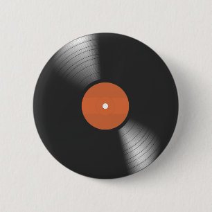 Vinyl Record 6 Cm Round Badge