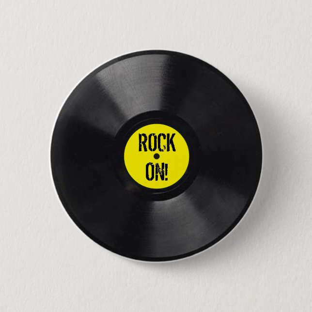 Vinyl Record 6 Cm Round Badge (Front)