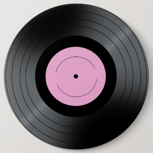 Vinyl record 6 cm round badge