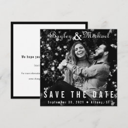 Vinyl Record Album Cover Photo Save the Date Invitation