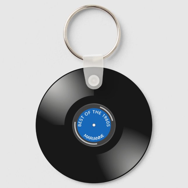 Vinyl Record Album Design Keychain (Front)