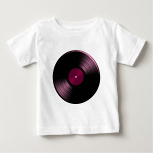 Vinyl Record Album in Pink Baby T-Shirt