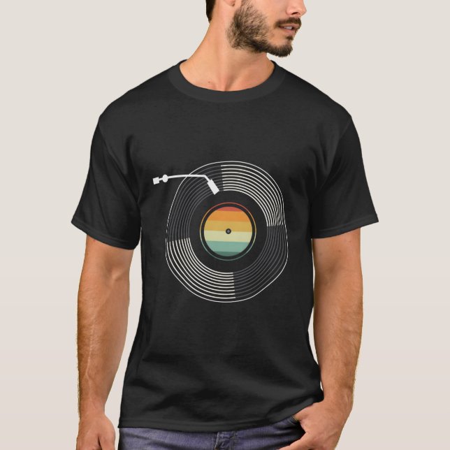 Vinyl Record Album Music Player Audiophile T-Shirt (Front)
