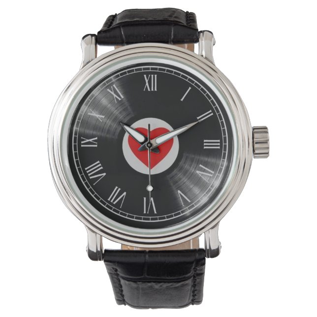 Vinyl record and music elements Watch (Front)