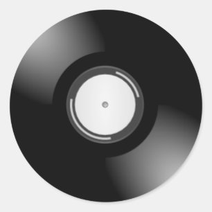 Vinyl Record Classic Round Sticker