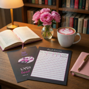 Vinyl Record & Coffee Custom Book Review Card