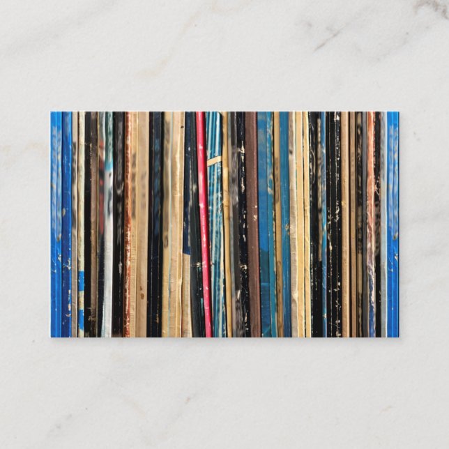Vinyl Record Collector DJ Music Lovers Gift Business Card (Front)