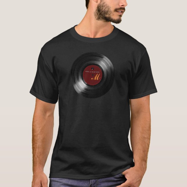 vinyl record customisable T-Shirt (Front)