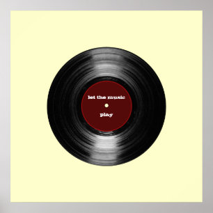 vinyl record for walls poster