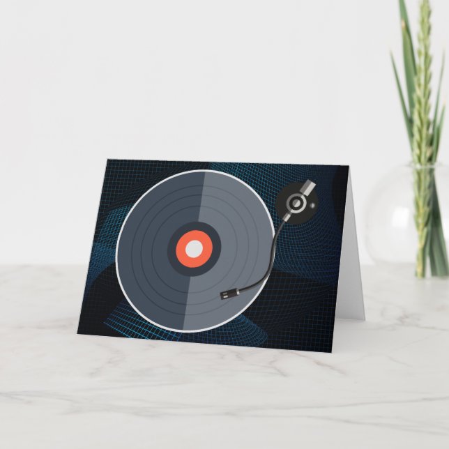 Vinyl Record Greeting Card (Front)