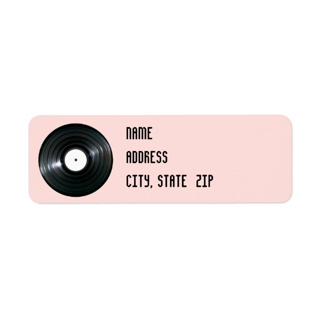 Vinyl Record Label Return Address Label (Front)