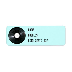 Vinyl Record Label Return Address Label