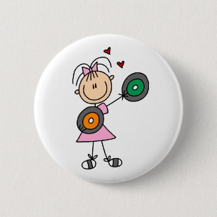 Vinyl Record Lover Button