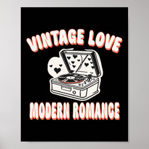 Vinyl Record Lover Valentine Vintage Love Modern R Poster