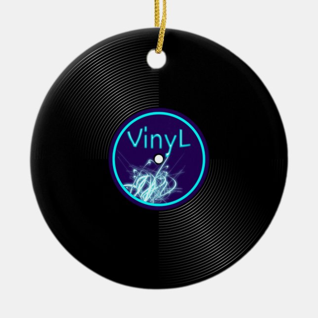 Vinyl Record LP Album 33 Ceramic Ornament (Front)