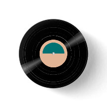 Vinyl Record LP Arch Label Custom Colour Pin Butto