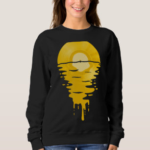 Vinyl Record Music Lp Classic 80s Sunset 5 Sweatshirt