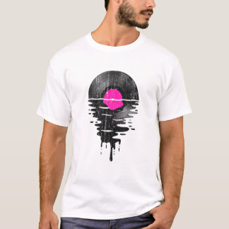 Vinyl Record Music LP Classic 80S Sunset T-Shirt