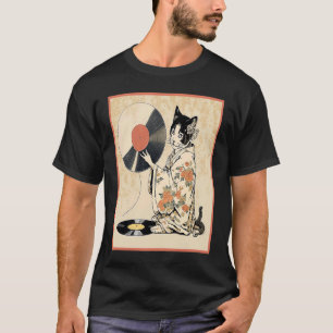 Vinyl Record Player Retro Cat Owner Record Collect T-Shirt